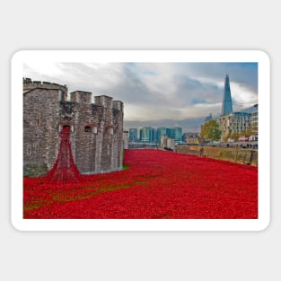 Tower of London Red Poppy Sticker